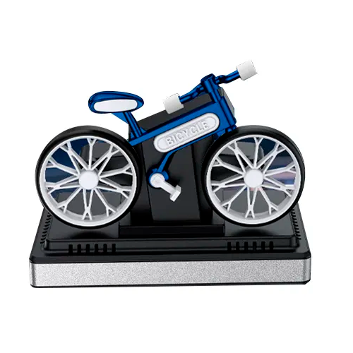 Ароматизатор автомобильный Велосипед с вращающимися колесами на солнечной батарее Синий (2475673082)