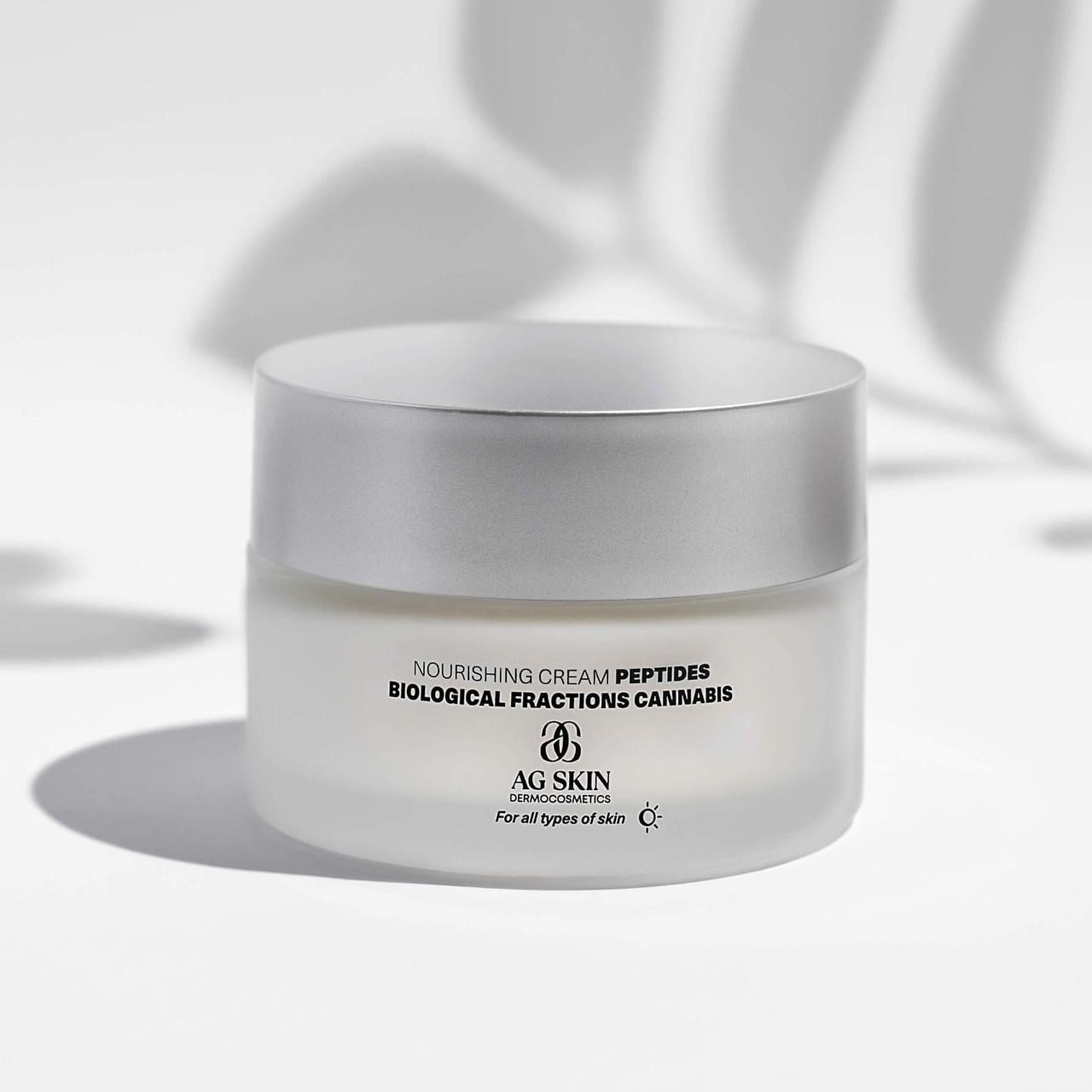 Крем питательный Nourishing cream cannabis biological fractions AG SKIN с пептидами и биологическими фракциями каннабиса 50 мл (2471331978)