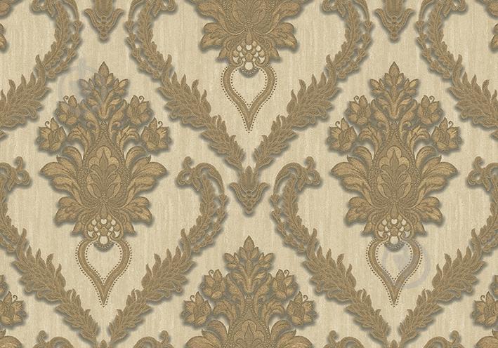 Обои Lanita виниловые на флизелиновой основе Персео декор  VIP 8-0462 темно-беж.-золотистый (1,06х10,05м.)