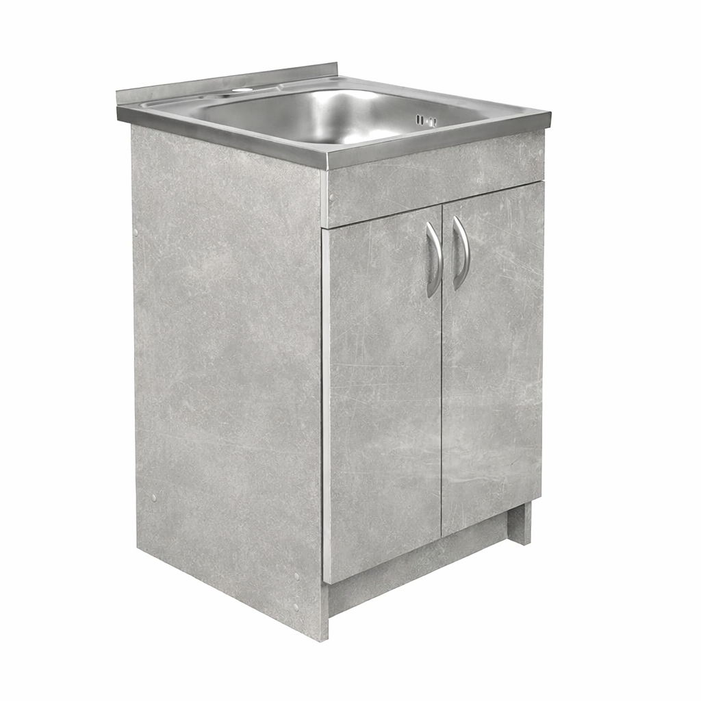 Тумба для кухни 50 с накладной мойкой и сифоном 50х60 см Индастриал (4012025)