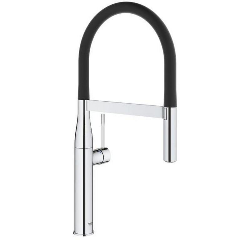 Смеситель для кухни Grohe Essence 30294000 с выдвижным изливом Хром черный (53712)