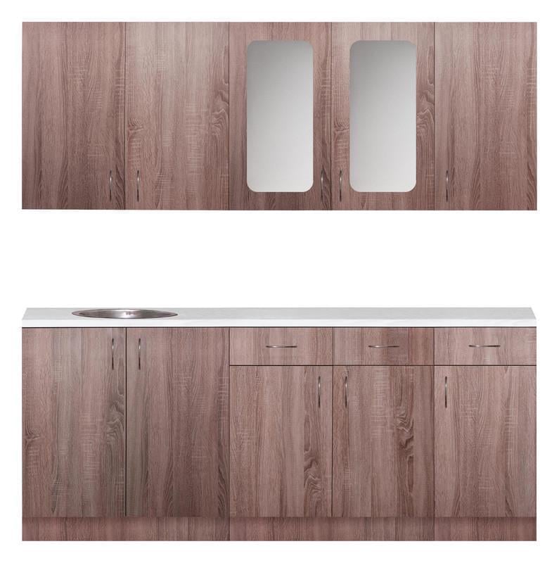 Кухня МАКСИ-МЕбель Модена 2,0 Дуб сонома (13090) Кухня МАКСИ-МЕбель Модена 2,0 Дуб сонома (13090)