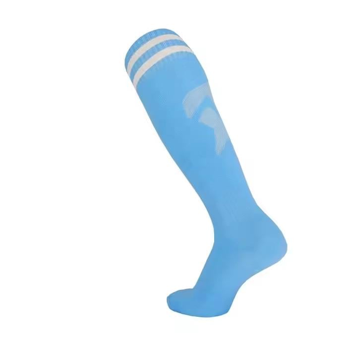 Гетры детские футбольные Sport р. 30-37 Голубой с белыми полосками