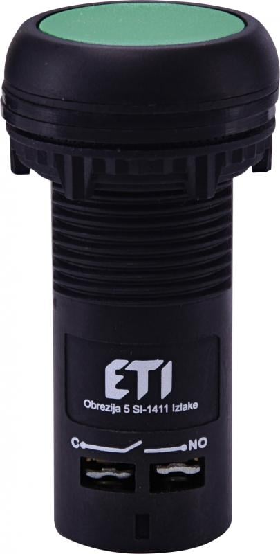 Кнопка керування ETI ECF-10-G 1NO 22 мм Зелений (4771451)