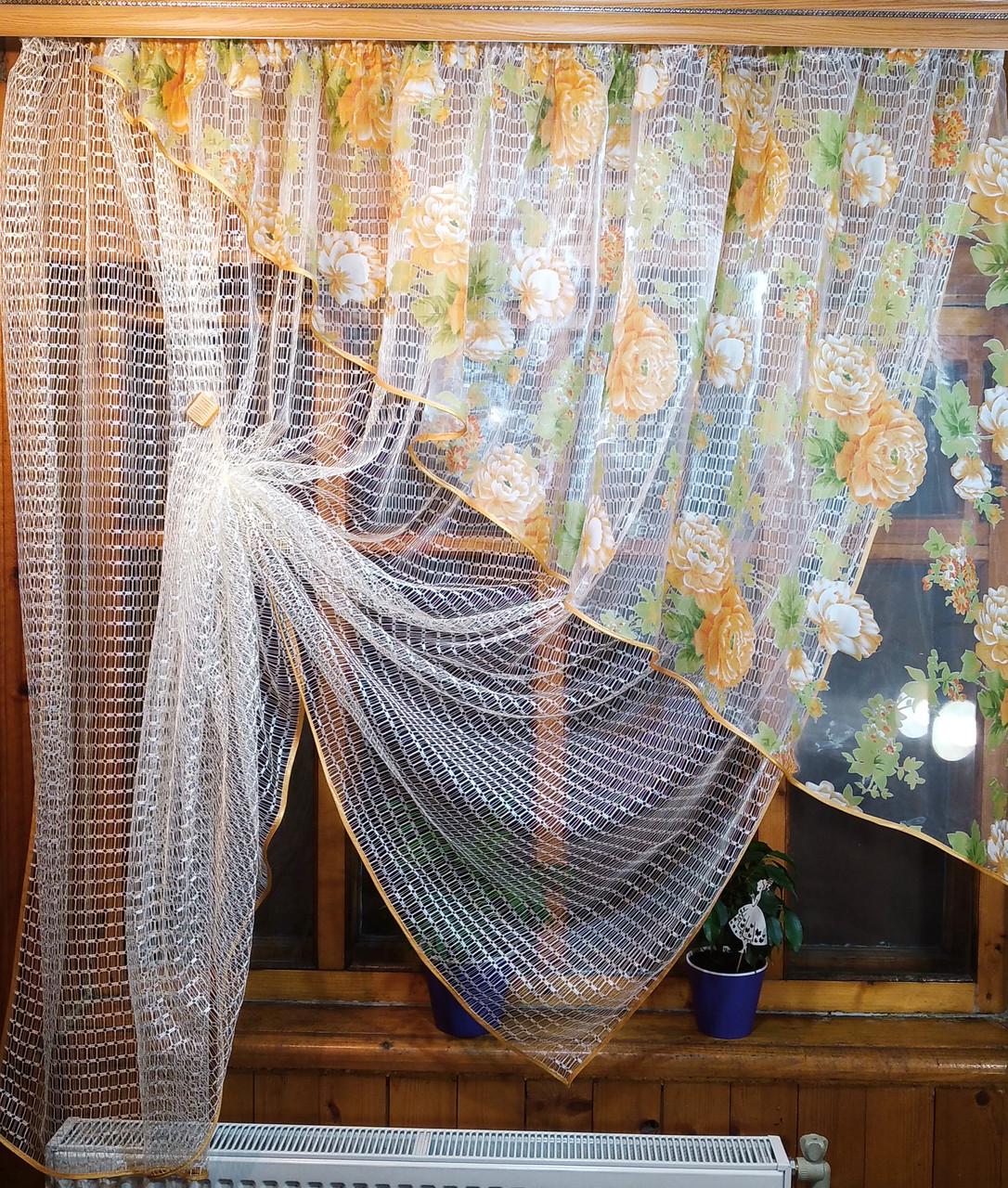 Шторы Фаина правая Молочный/Пион/Желтый (1718123374) - фото 3 Шторы Фаина правая Молочный/Пион/Желтый (1718123374) - фото 3