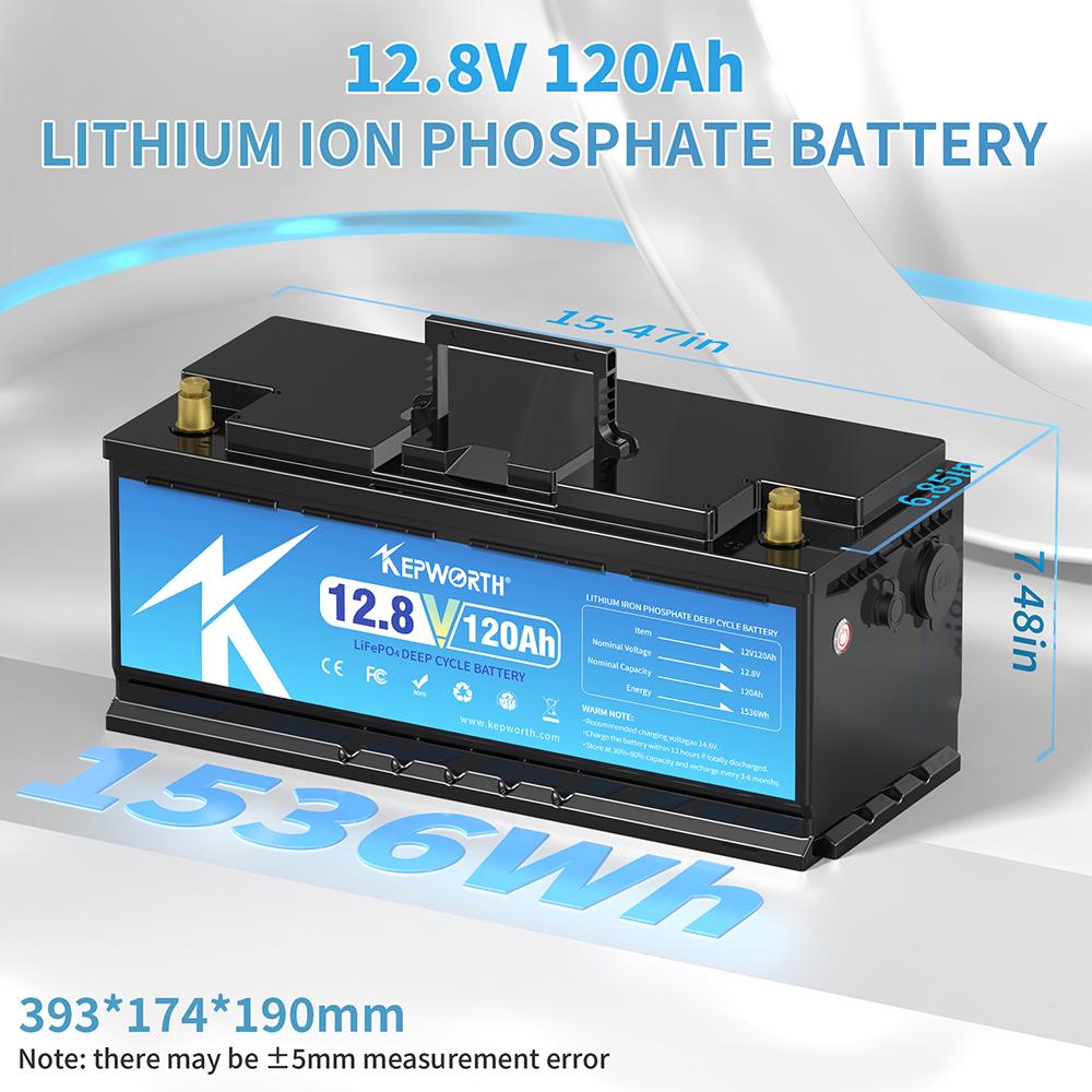 Аккумулятор Kepworth LiFePO4 12V 120Ah 1536W 393 мм с зарядным устройством (K12120393) - фото 6 Аккумулятор Kepworth LiFePO4 12V 120Ah 1536W 393 мм с зарядным устройством (K12120393) - фото 6