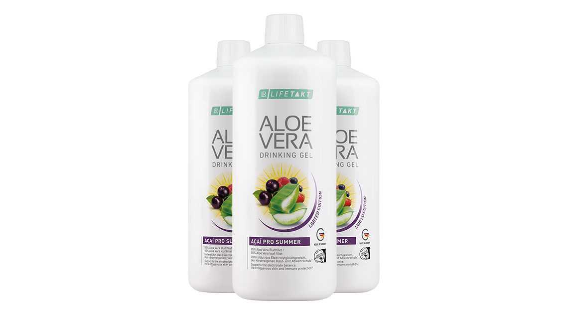 Гель алое віра з ягодою Асаї Енерджі LR Aloe Vera Lifetakt 3 шт. по 1000 мл - фото 1