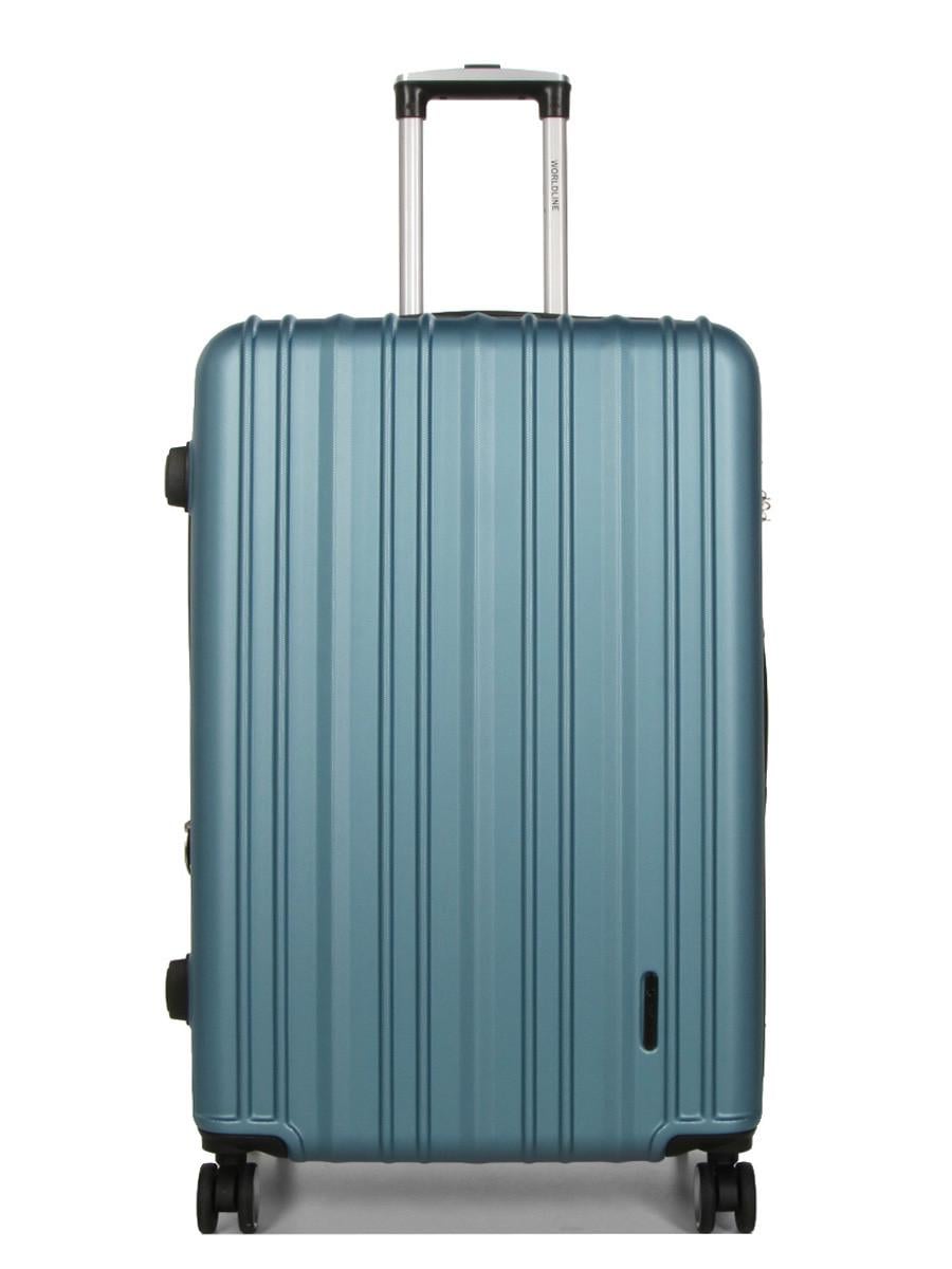Чемодан Франция большая Worldline L 76х49х31+5 см 110 л 4,3 кг Голубой (623)