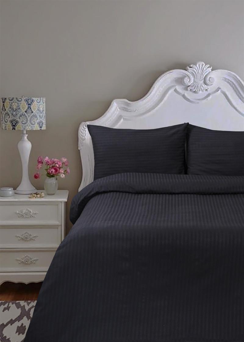 Пододеяльник Lotus Отель Сатин Страйп 1х1 200х220 Черный (svt-2000022268868)