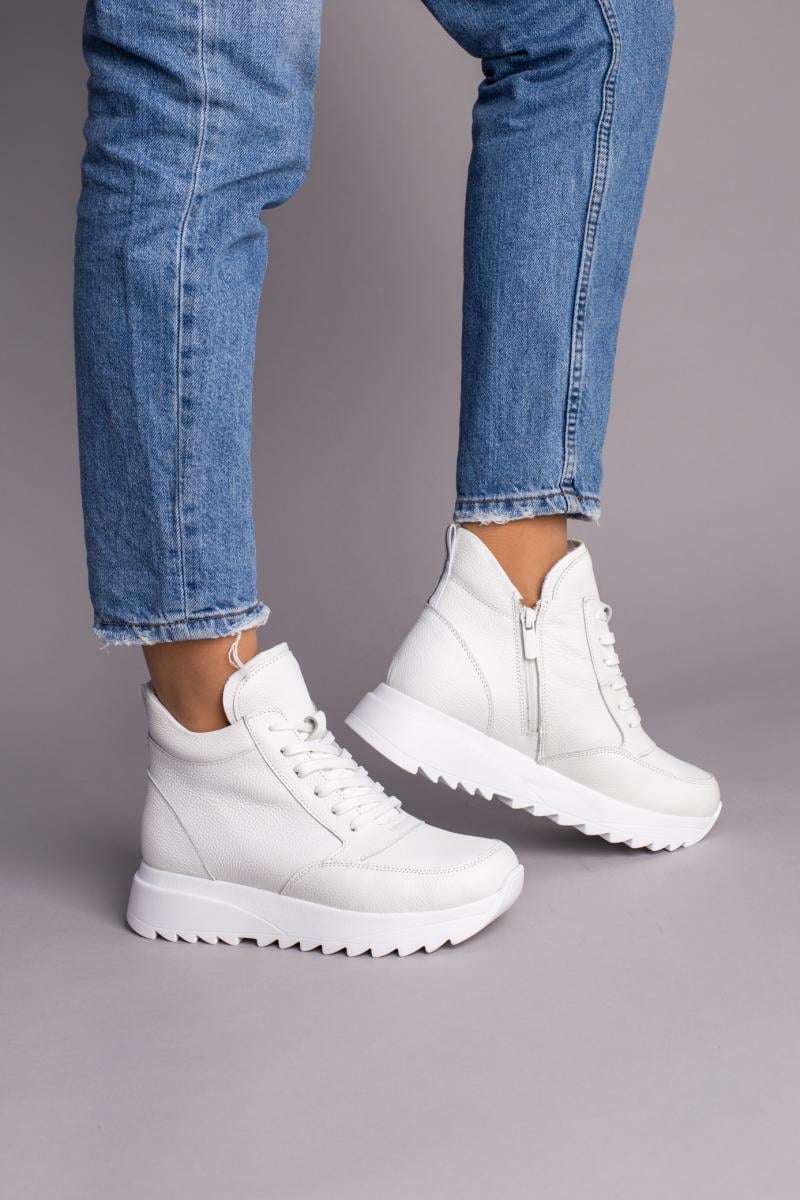 Кроссовки женские кожа флотар на меху р. 37 Белый (9417з/37) - фото 2 Кроссовки женские кожа флотар на меху р. 37 Белый (9417з/37) - фото 2