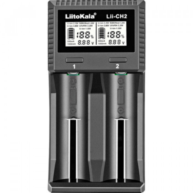 Зарядное устройство для аккумуляторов LiitoKala Lii-CH2 AA/AAA Black (26637022) Зарядное устройство для аккумуляторов LiitoKala Lii-CH2 AA/AAA Black (26637022)