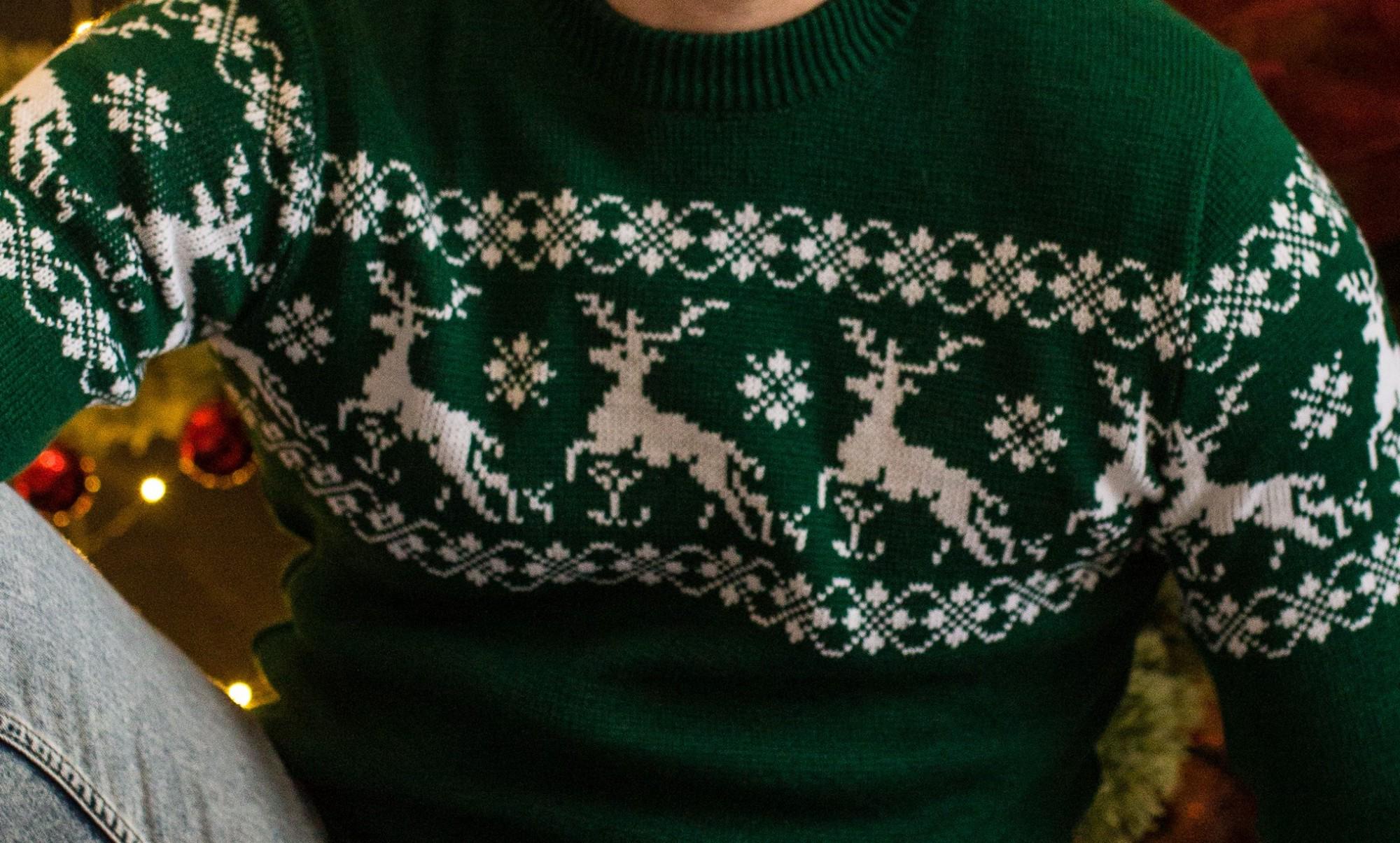 Свитер детский вязаный новогодний 152 см Зеленый - фото 2 Свитер детский вязаный новогодний 152 см Зеленый - фото 2