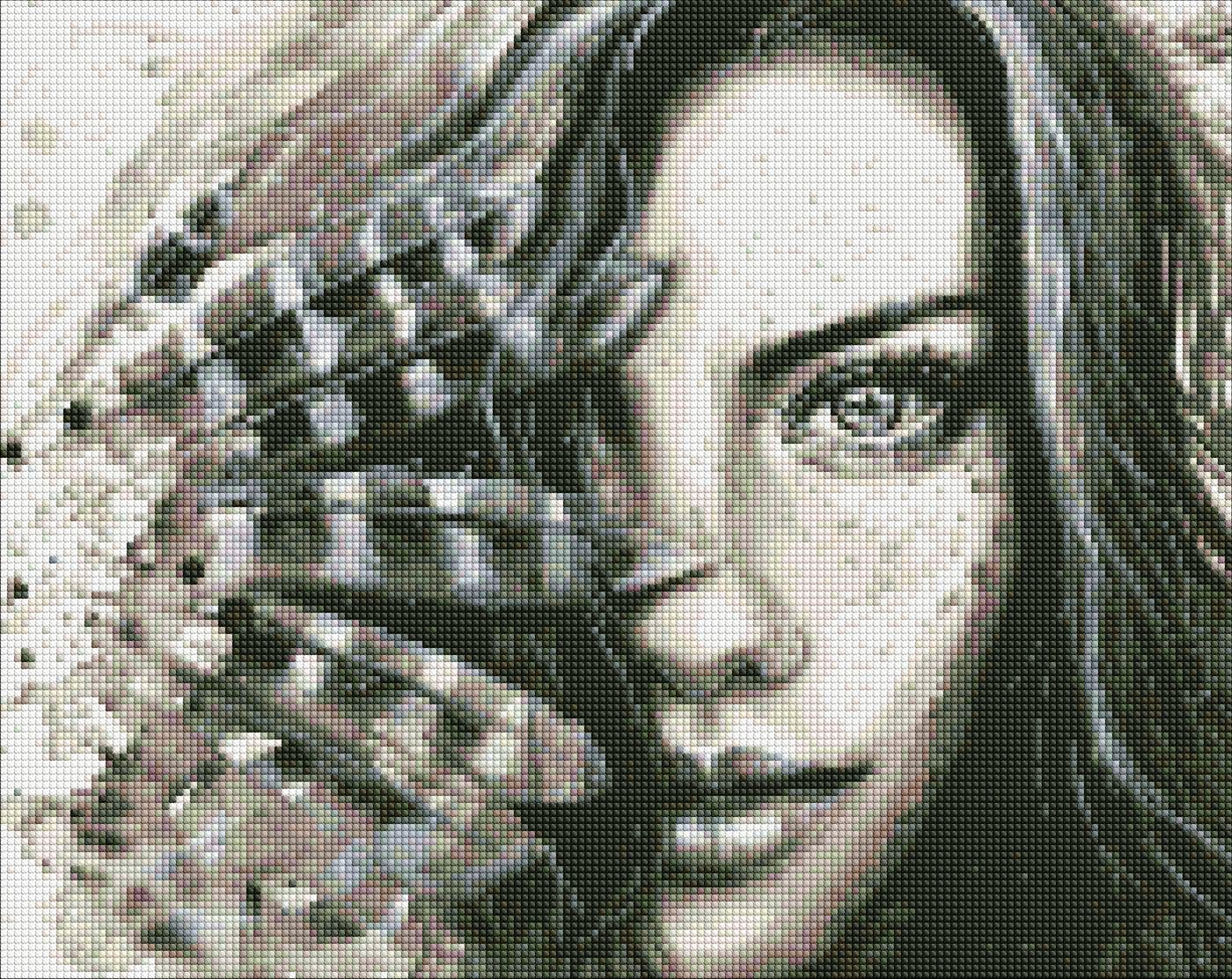 Набір з алмазною мозаїкою Ideyka Виразний погляд AMO7435 40x50 см (MTT-159750)