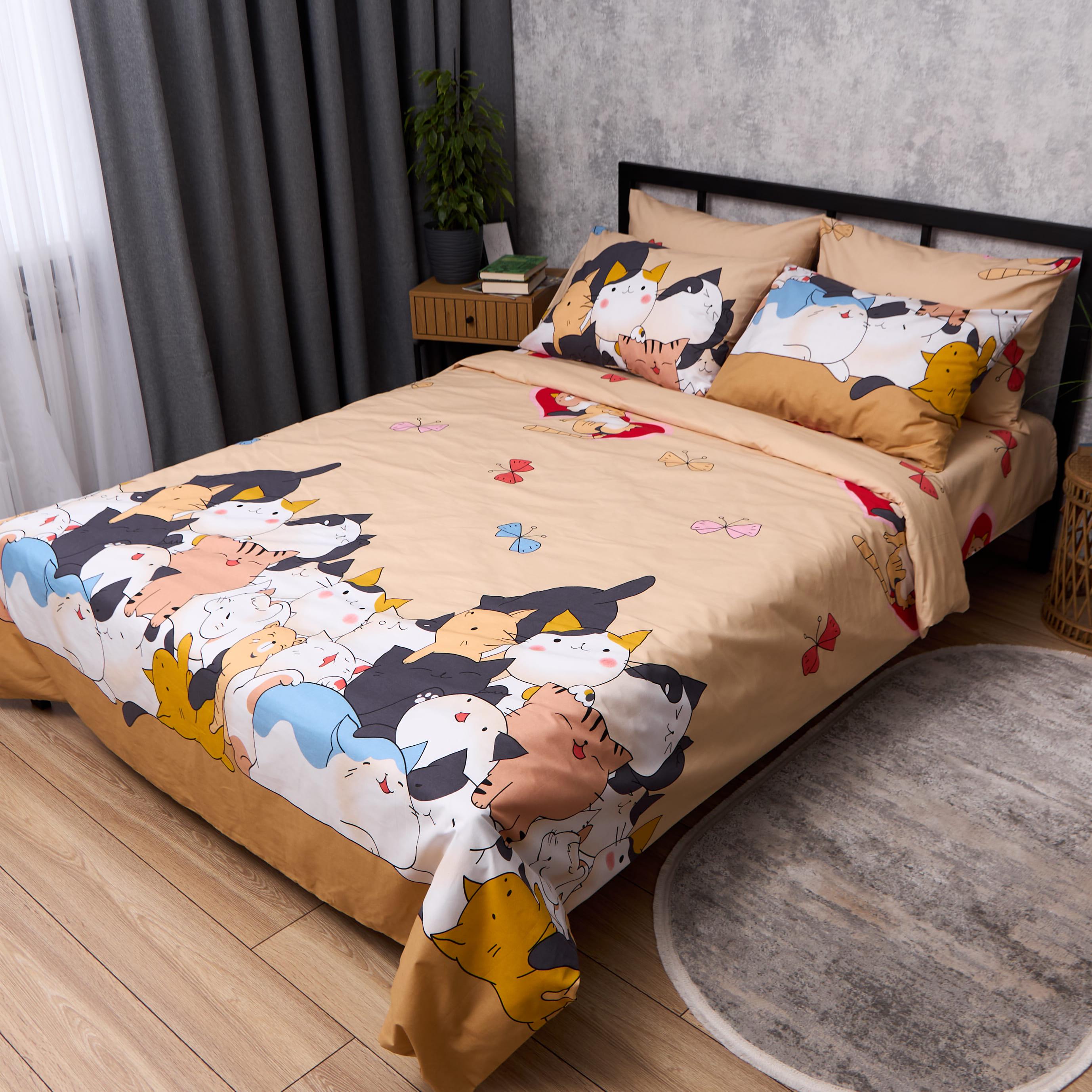 Комплект постельного белья Moon&Star Бязь Gold Люкс Kitten World семейный 160х220х2 см наволочки 2 шт. 70х70 см (MS-820014207)