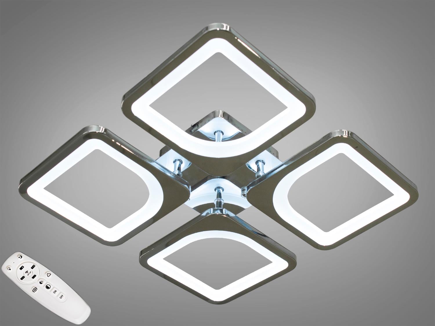 Люстра потолочная LED 55 Вт/пульт/димер Хром (S8060/4HR) Люстра потолочная LED 55 Вт/пульт/димер Хром (S8060/4HR)