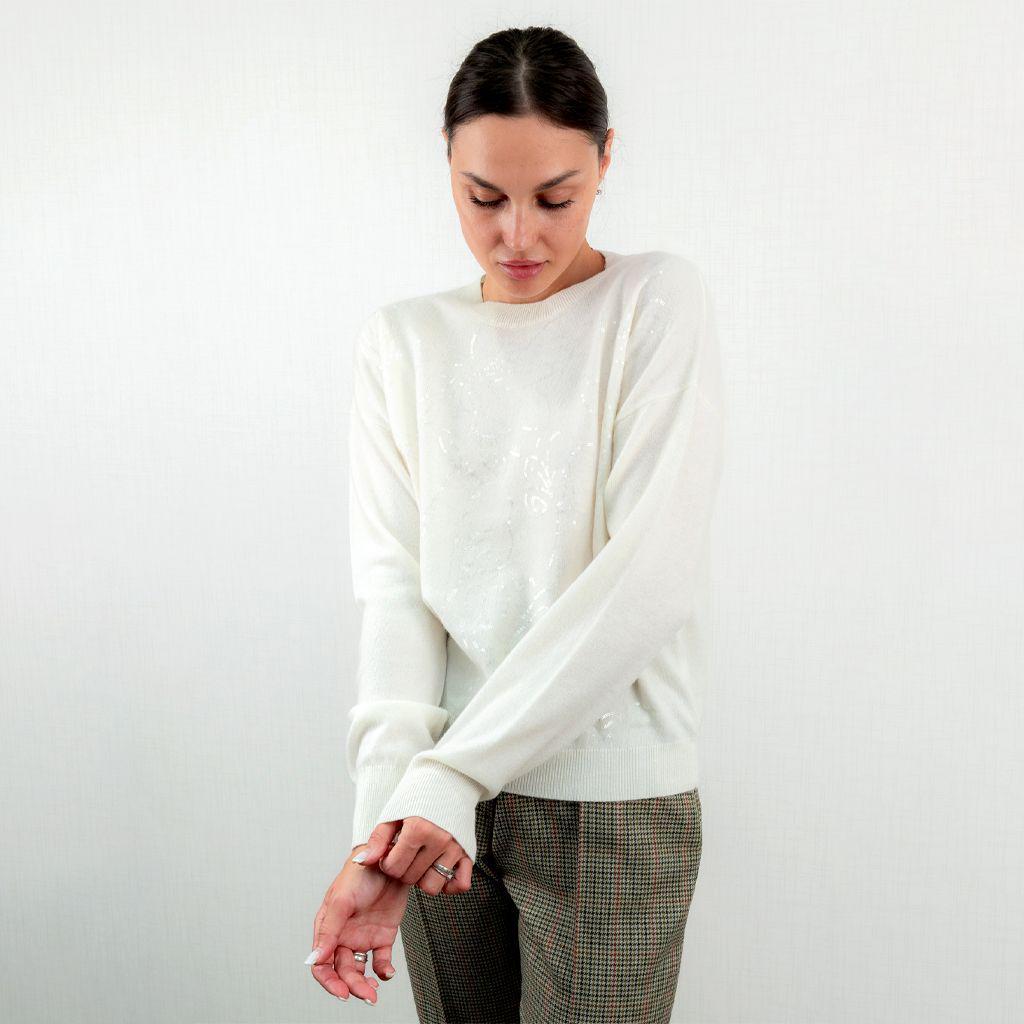 Светр жіночий повсякденний Brunello Cucinelli M Білий (2797308200) - фото 2 Светр жіночий повсякденний Brunello Cucinelli M Білий (2797308200) - фото 2