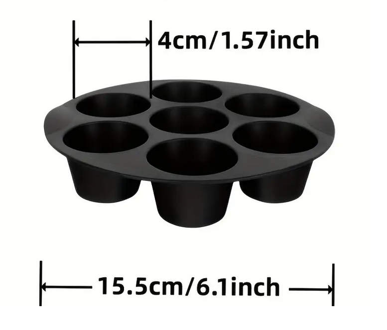 Форма силиконовая для выпечки и закусок в аэрогриле Мафины Черный 15,5 см (TYQ-15.5) - фото 2 Форма силиконовая для выпечки и закусок в аэрогриле Мафины Черный 15,5 см (TYQ-15.5) - фото 2