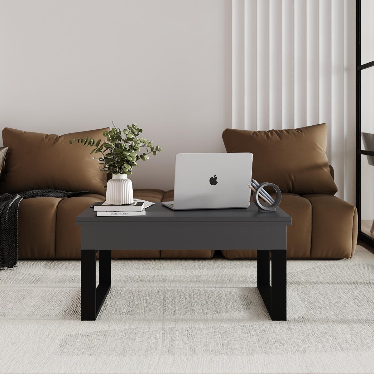 Журнальный стол-трансформер S-Fly 880x466x600 мм Графит серый (TB33070000030) - фото 4 Журнальный стол-трансформер S-Fly 880x466x600 мм Графит серый (TB33070000030) - фото 4