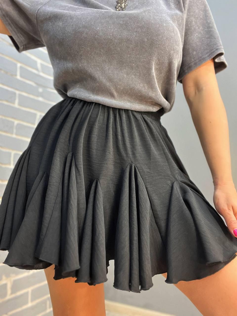 Юбка женская Fardi 286 пышная воланы короткая OS Черный (2151) - фото 1 Юбка женская Fardi 286 пышная воланы короткая OS Черный (2151) - фото 1