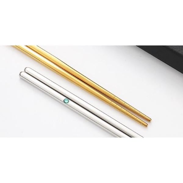 Набор многоразовых палочек для суши Poly Steel из нержавеющей стали 5 персон Золотой (М1140236) - фото 9 Набор многоразовых палочек для суши Poly Steel из нержавеющей стали 5 персон Золотой (М1140236) - фото 9