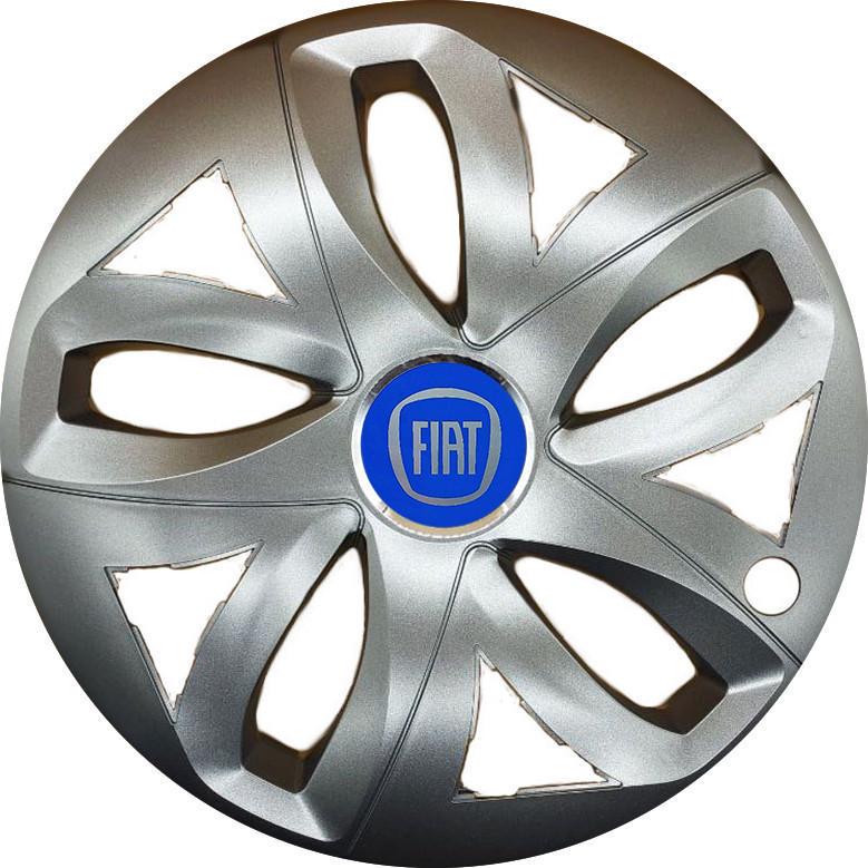 Колпаки SJS 229 с логотипом Fiat 4 шт. R14 Серебряный/Синий (2654556181)