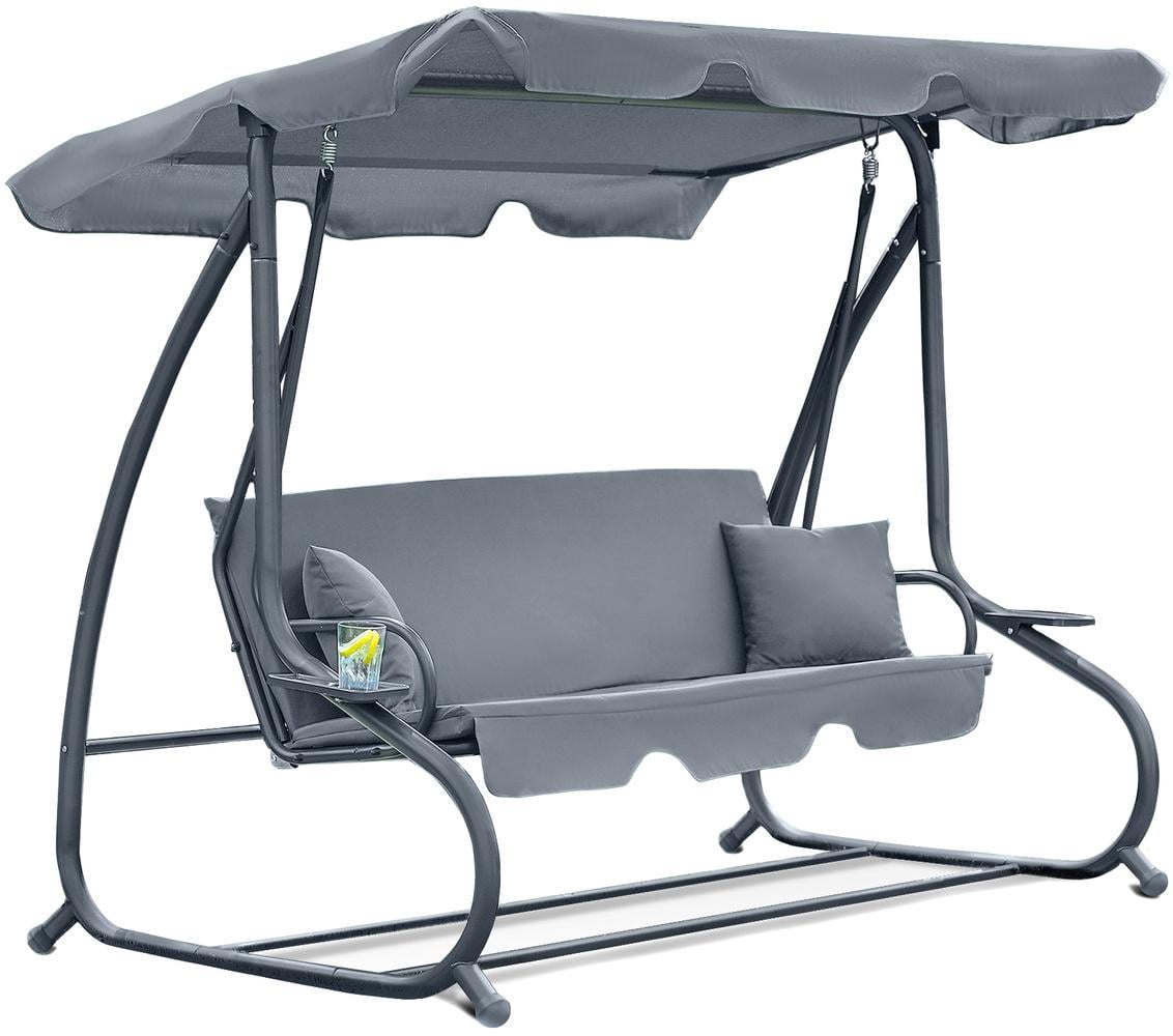 Садова гойдалка LEOBRO з подушками Luxury Grey (LB-1042)