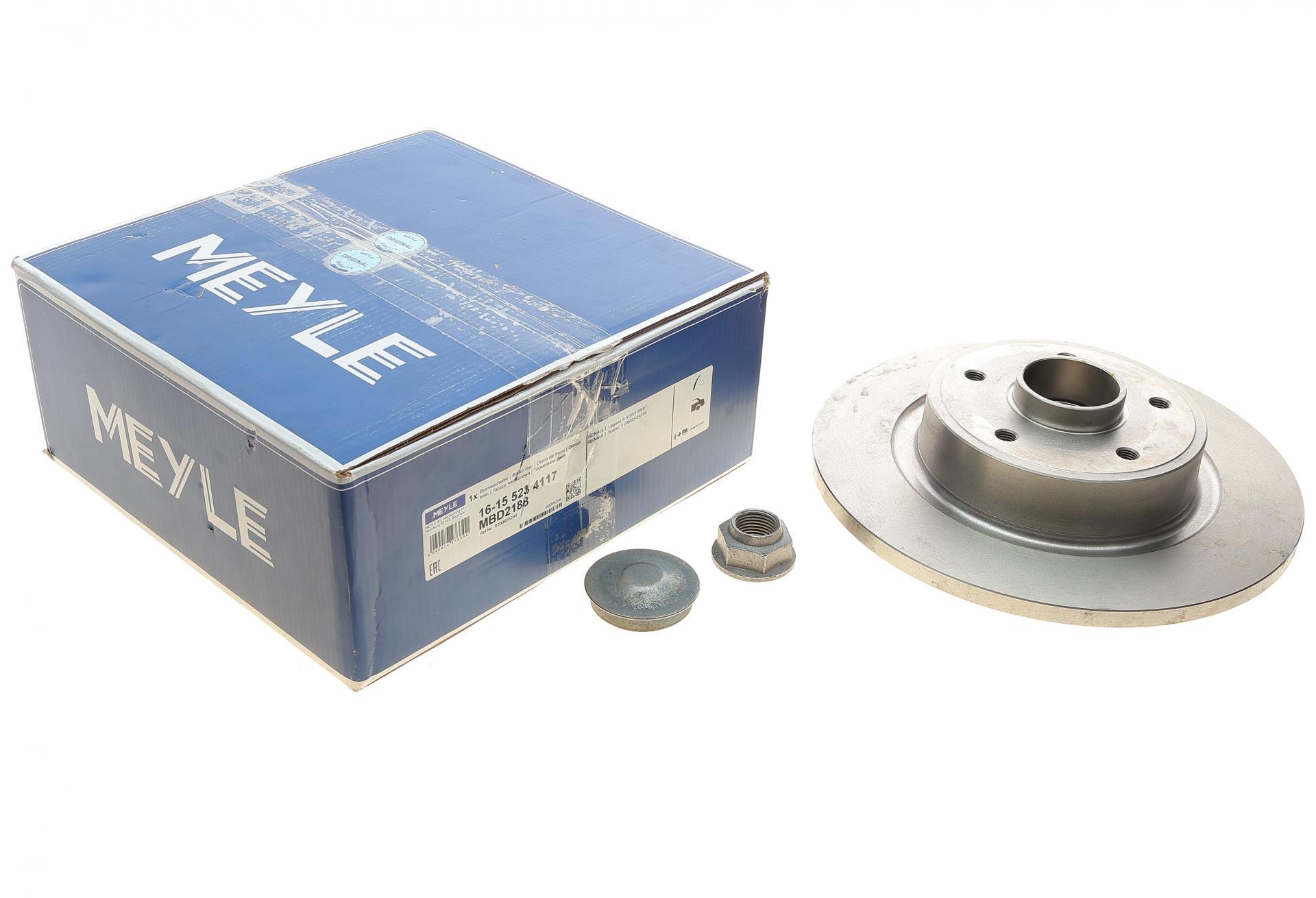Диск тормозной задний Meyle Renault Laguna II/Scenic II +ABS с подшипником 274x10,9 мм (16-15 523 4117 MEYLE)