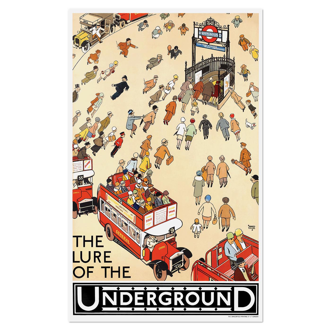 Винтажный плакат The Lure of the Underground 1927 52x84 см (0182) Винтажный плакат The Lure of the Underground 1927 52x84 см (0182)