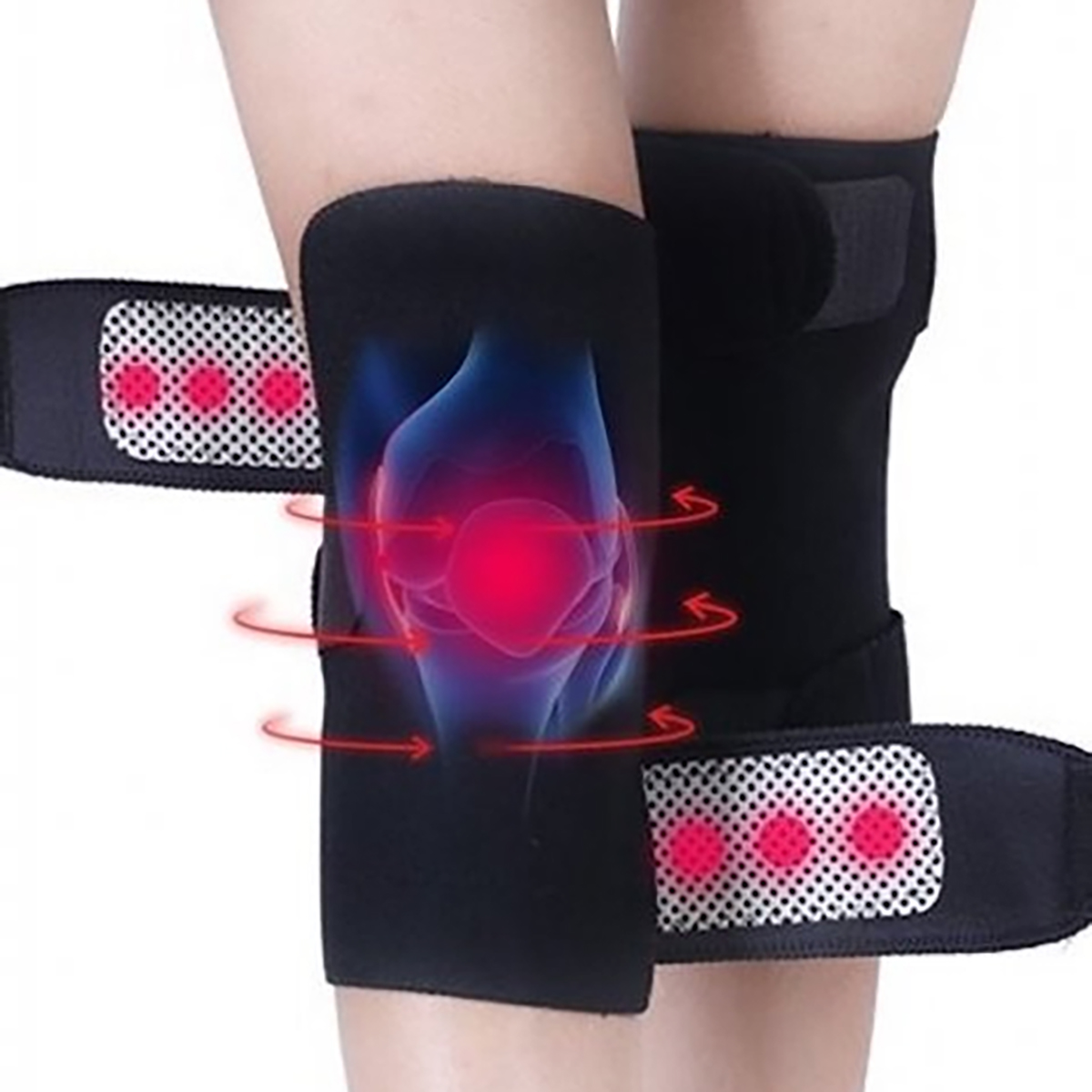 Бандаж-фиксатор согревающий с магнитными вставками на липучках (GL-32) - фото 5