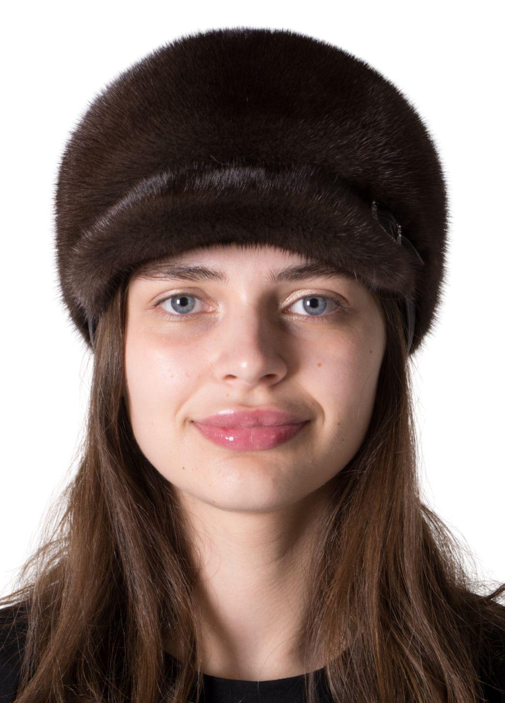 Жокейка женская Меховой стиль из натурального меха норки Коричневый (029/C)