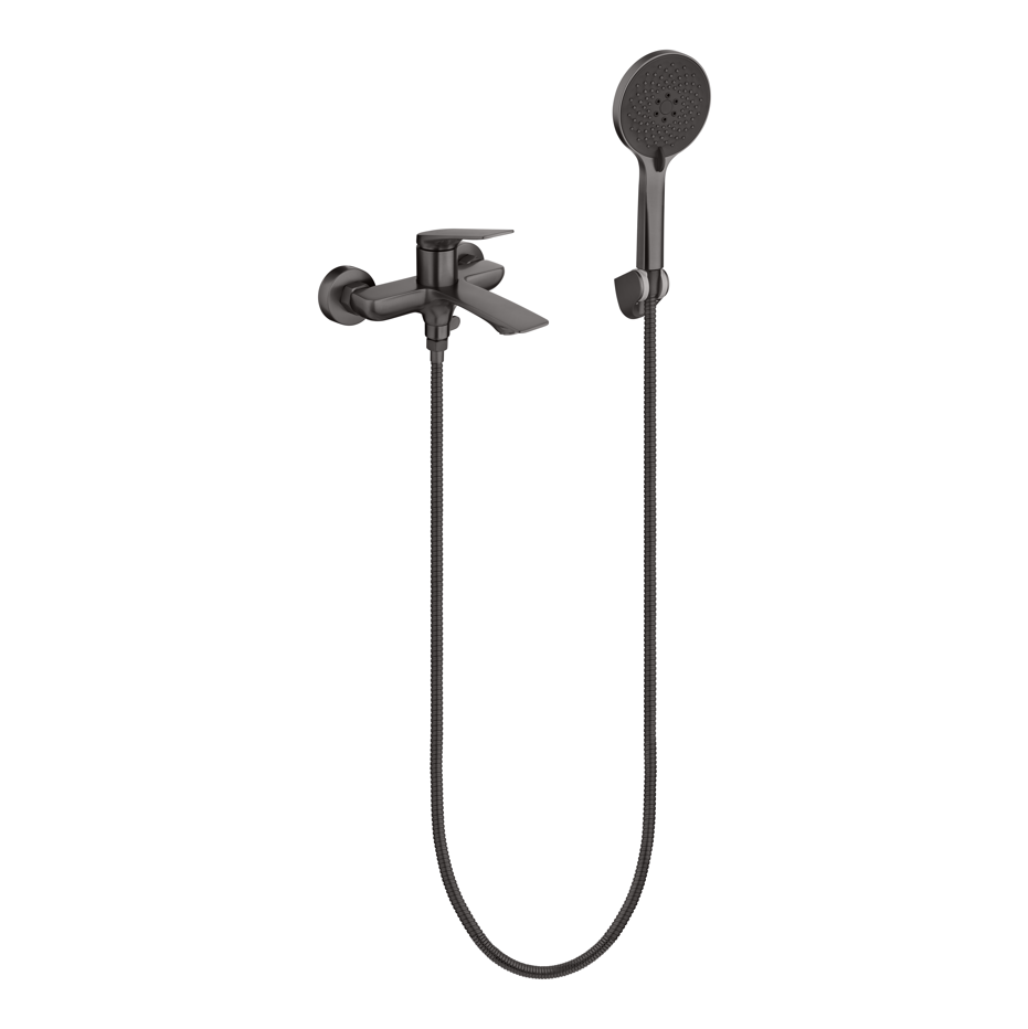 Змішувач для ванни Perla PETER з аксесуарами латунь Графіт (PSK6704-G)