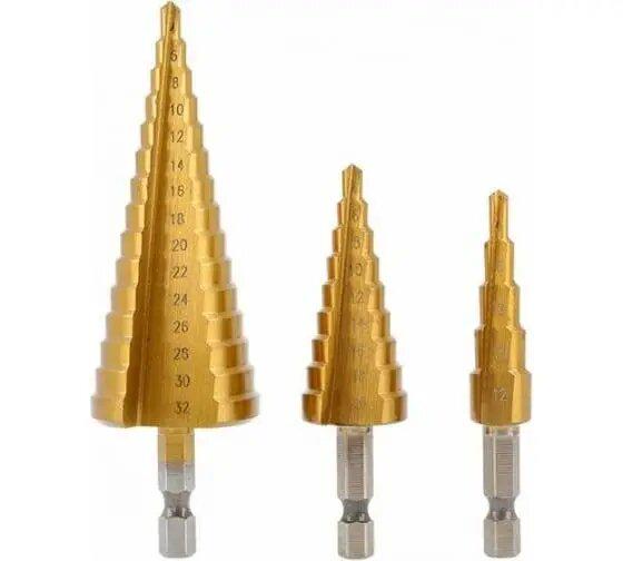Набір ступінчастих свердел 4-32 мм DoVVALT 8566 3 шт. - фото 3