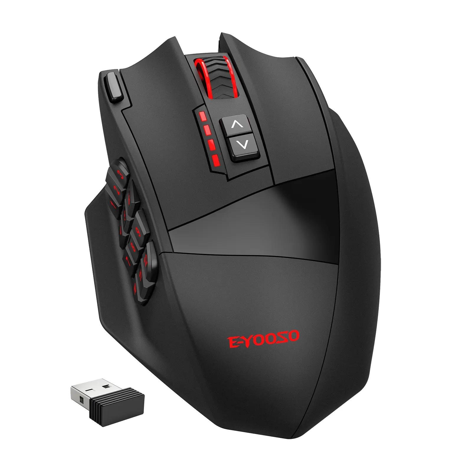 Миша E-YOOSO X33 бездротова ігрова з акумулятором та підсвічуванням 2,4 gHz Black