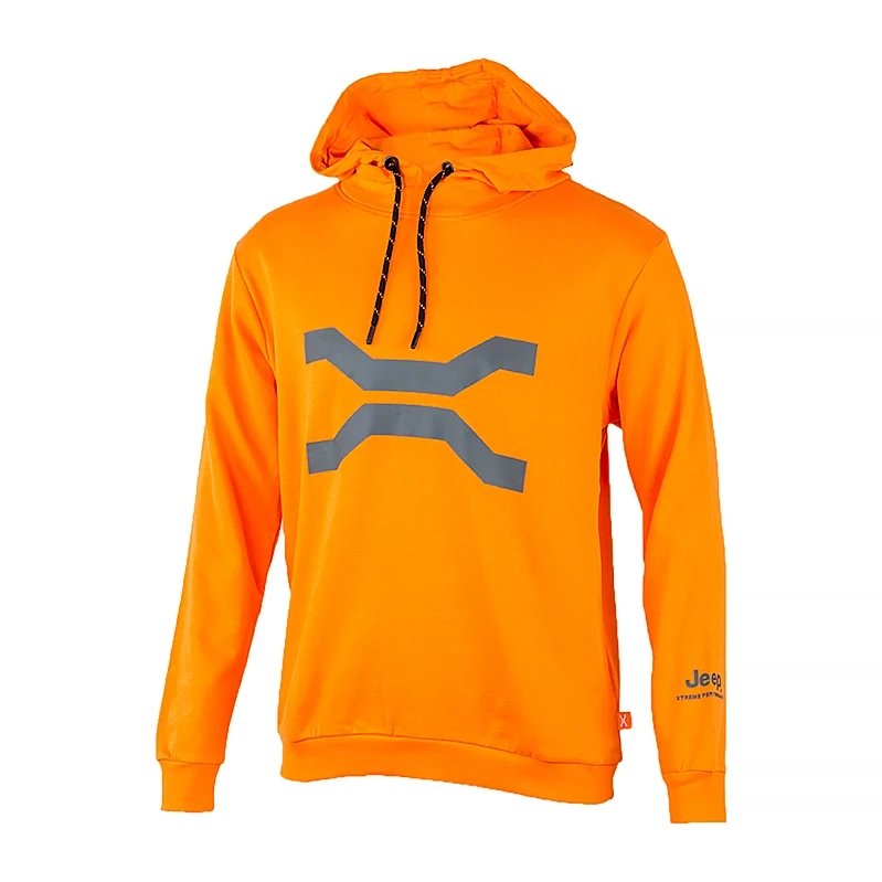 Худі чоловіче JEEP HOODED SWEATSHIRT Large Front Print JX22A XL Помаранчевий (O102624-O289 XL)