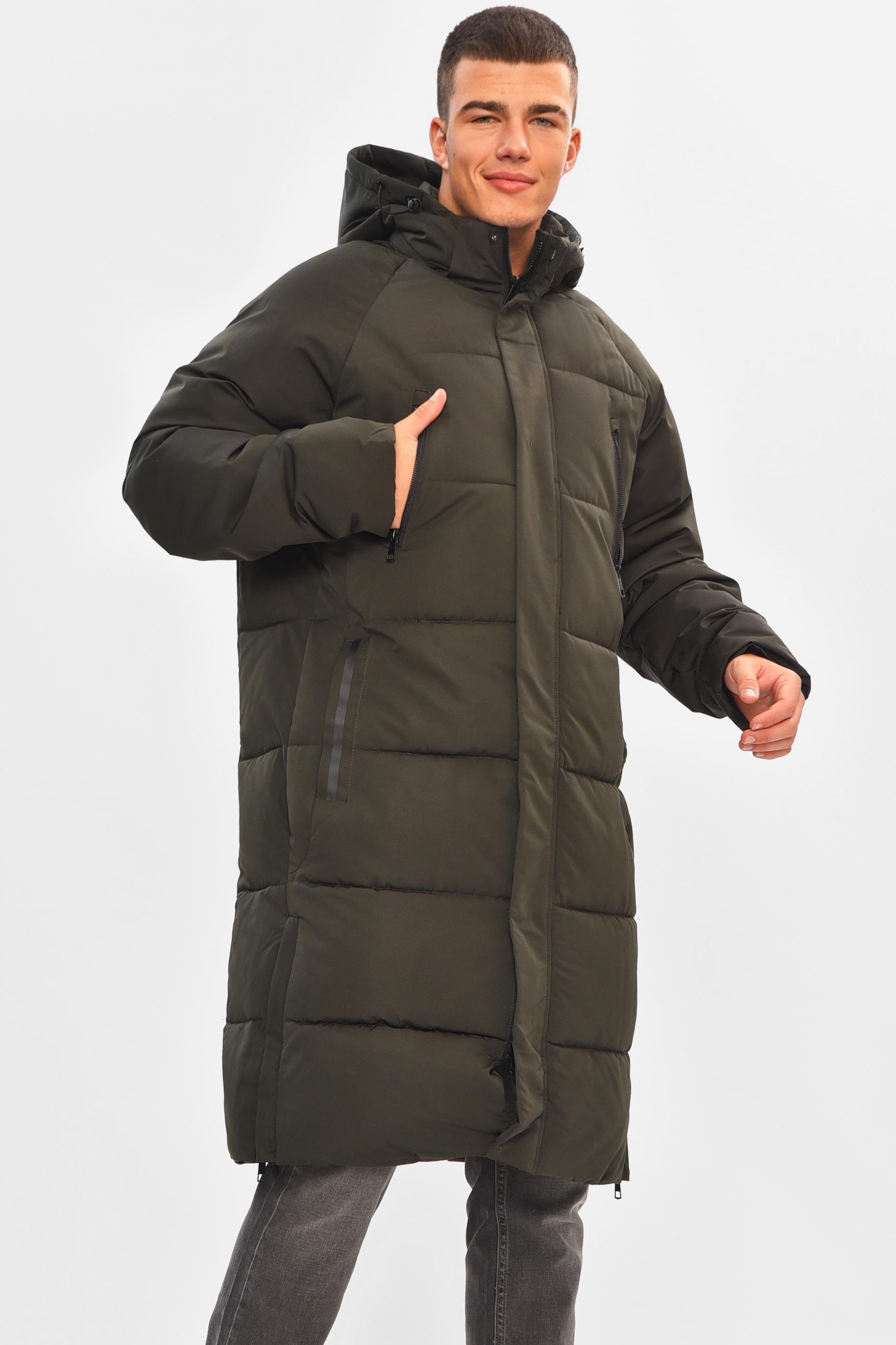 Куртка мужская удлиненная еврозима M Темно-зеленый (205012)
