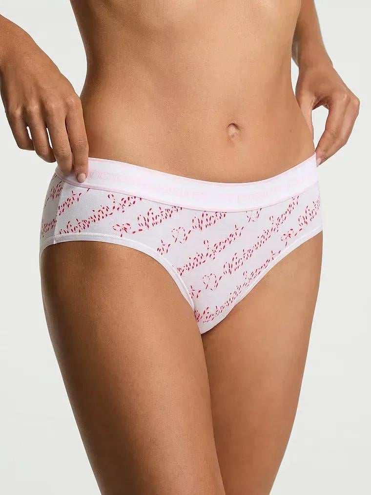 Трусики хипстеры Victoria's Secret Cotton Logo Cotton Hiphugger Panty S Белый (27175894)