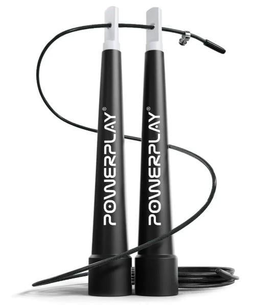 Скакалка скоростная PowerPlay 4202 Ultra Speed ​​Rope 2,9 м Черный (PP_4202_Black)