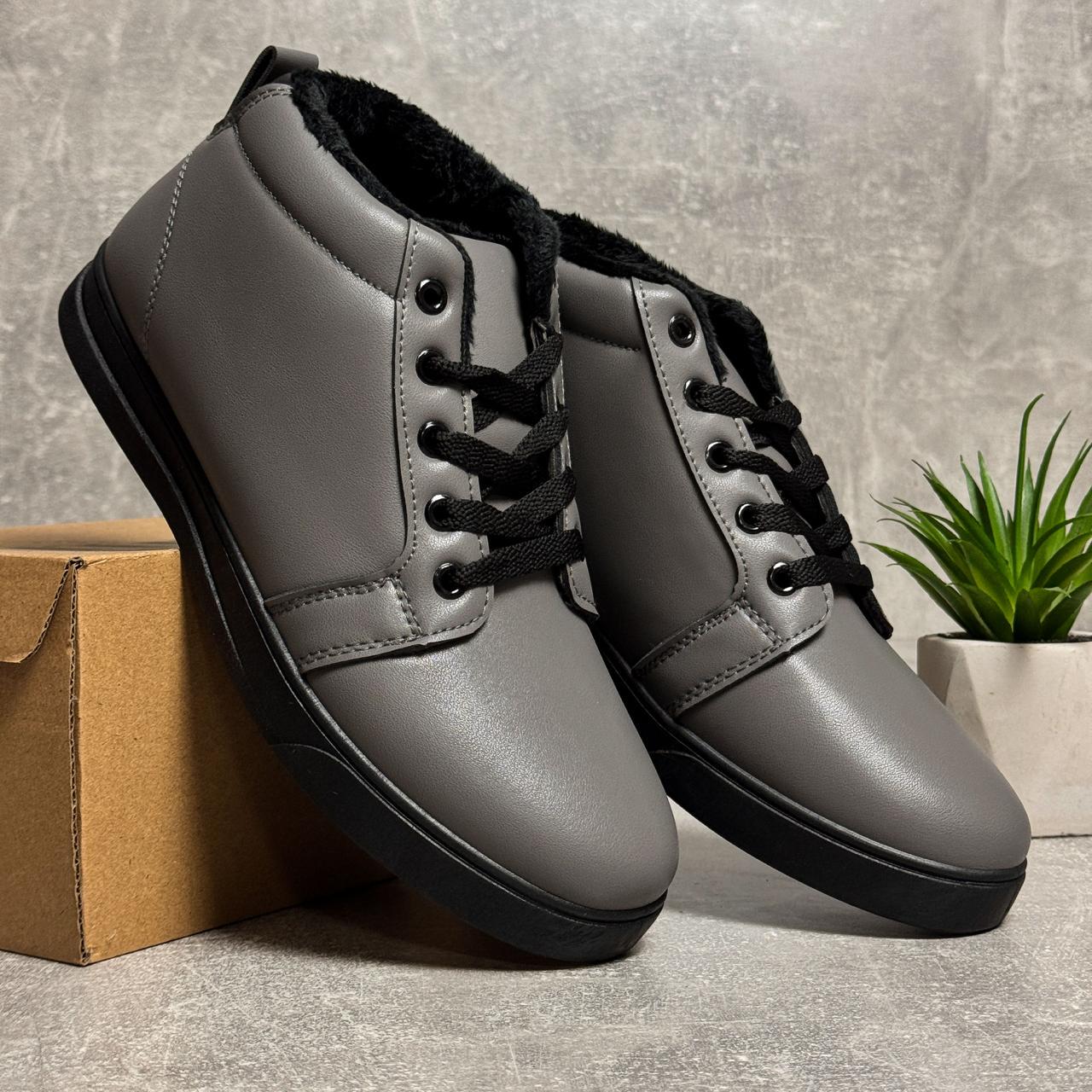 Туфли мужские зимние кожаные Stilli р. 44 28 см Серый (MW5012 44)