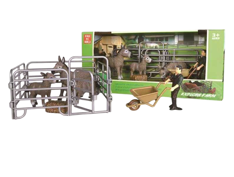 Ферма 9904-62 фермер 3 животныех/загон/тачка/копна сена/в коробке