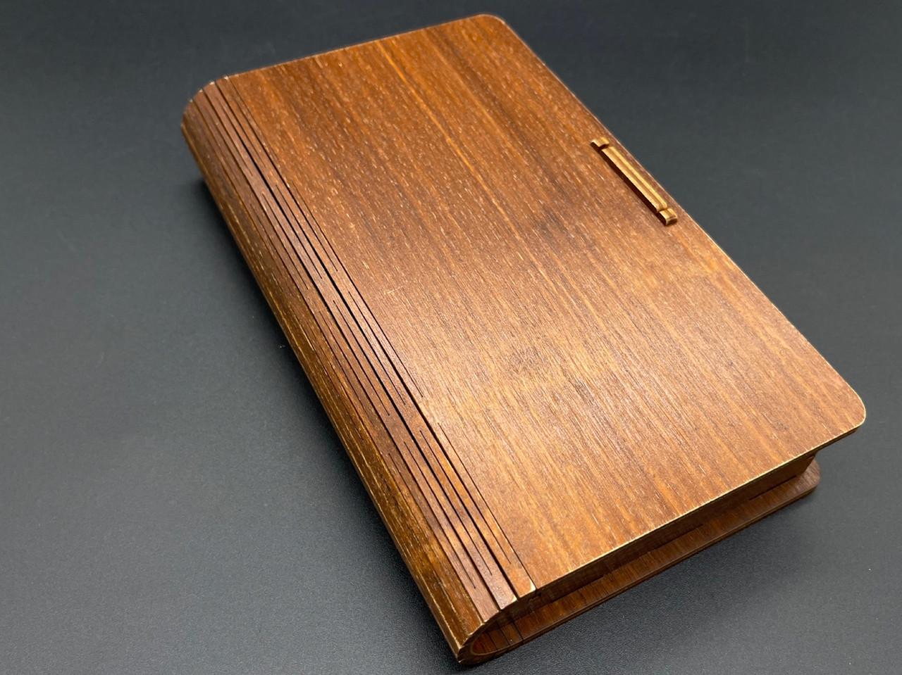 Скринька-купюрниця з фанери однотонна тонована 19х11,5х3,5 см (KF-017-38)