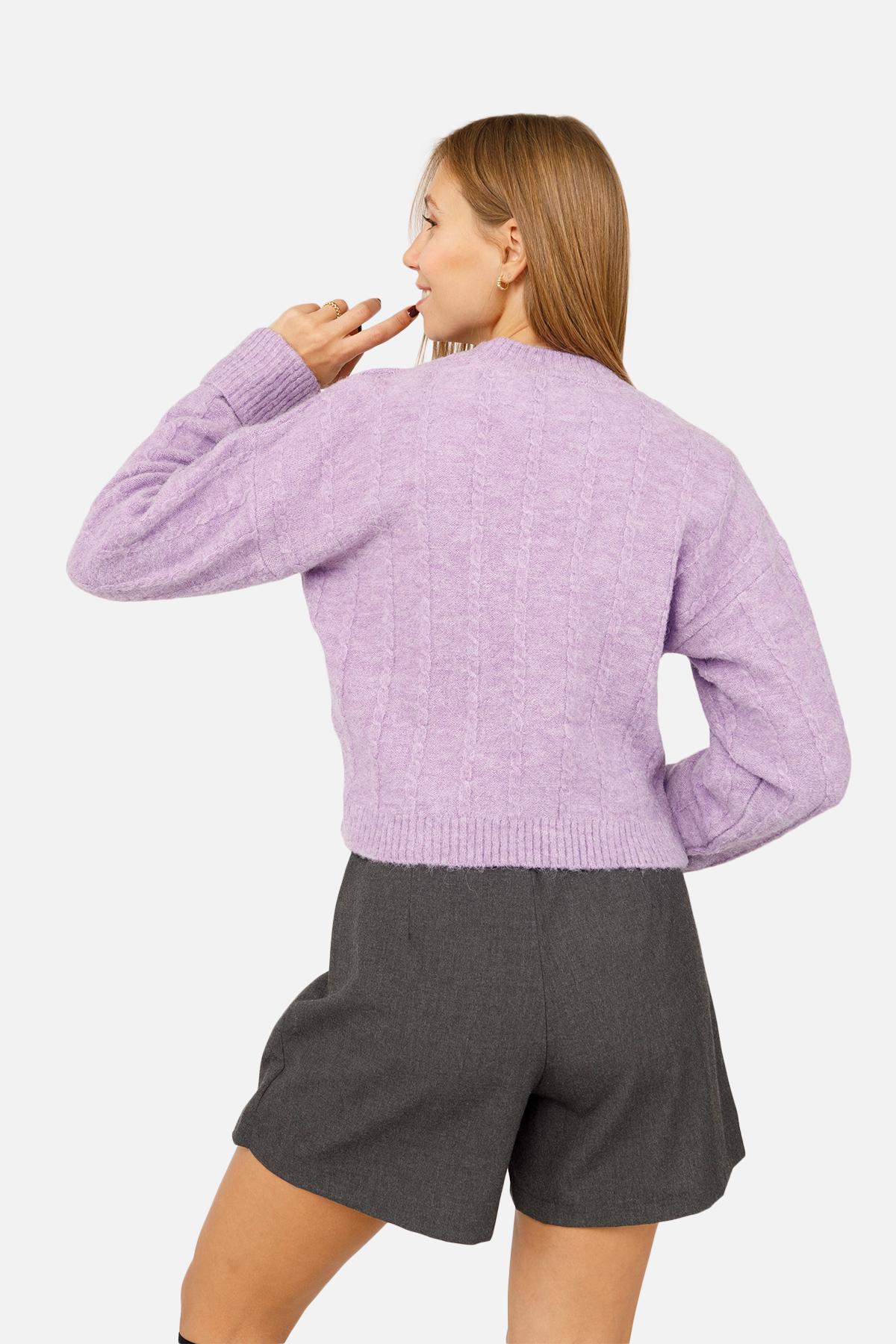 Джемпер женский р. 46 Сиреневый (SKT001026951) - фото 4