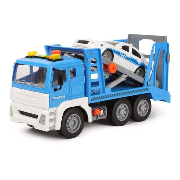 Машинка эвакуатор Wenyi 30 см с машинкой полиции Синий (59103)