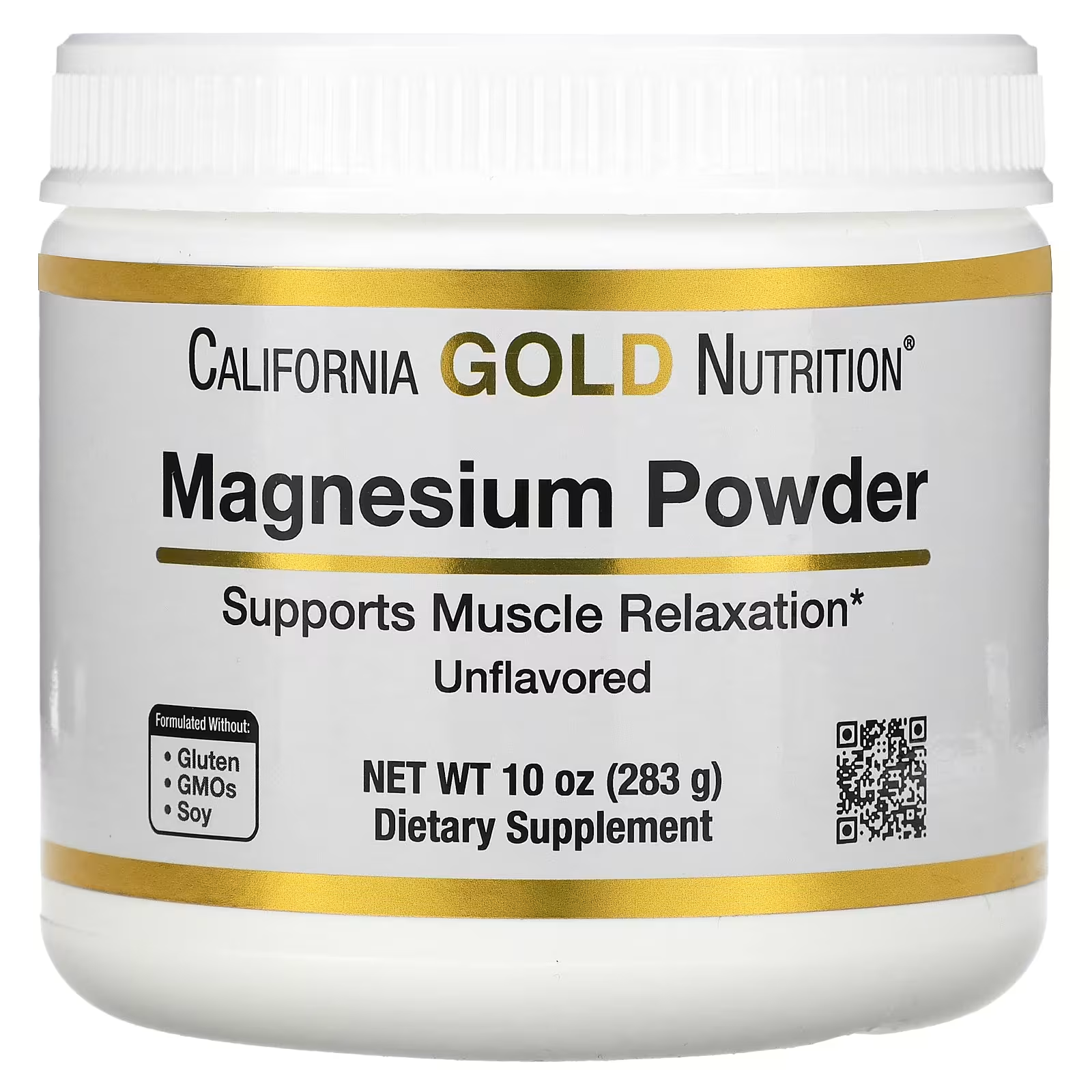 Порошок з магнієм California Gold Nutrition без ароматизаторів 283 г