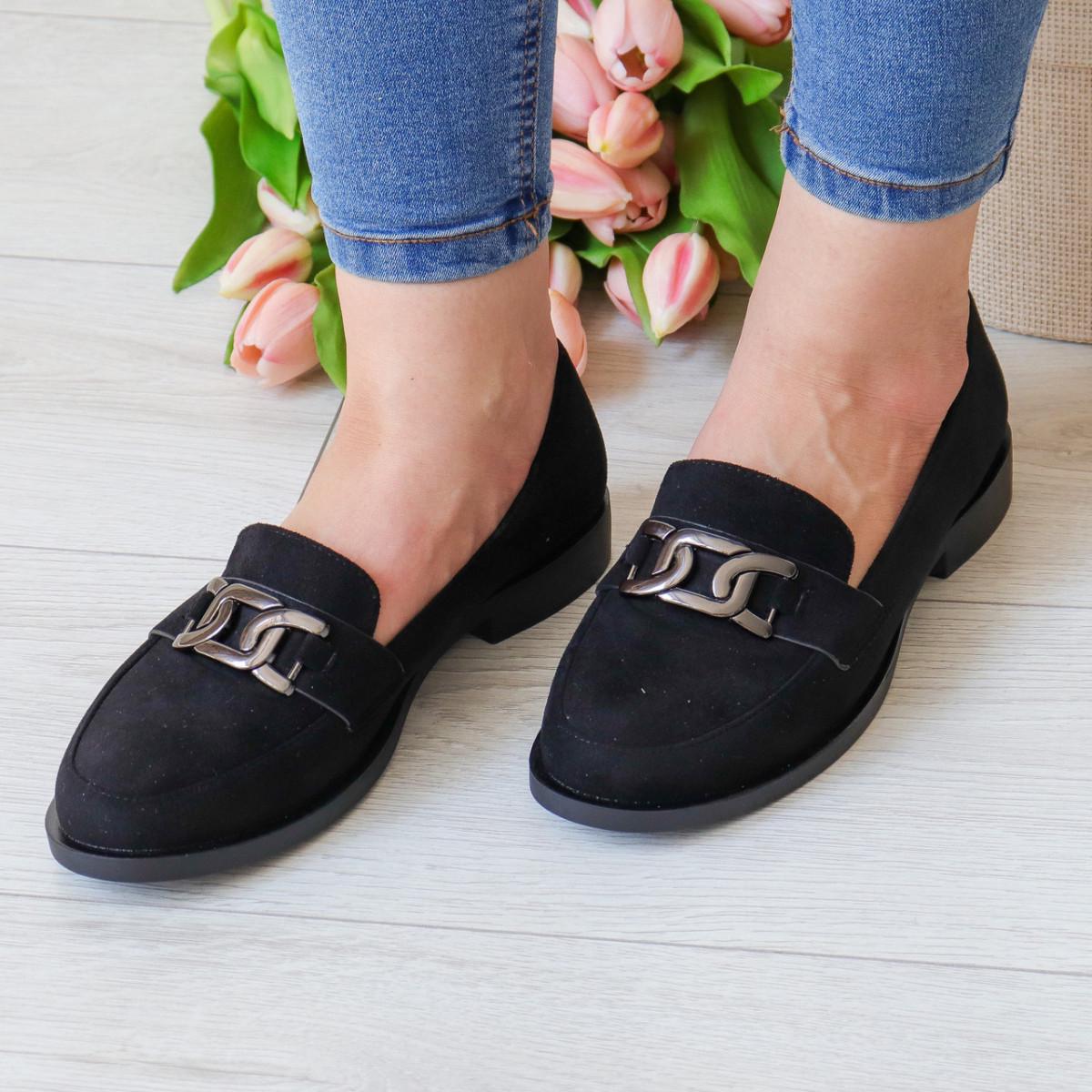 Лоферы женские Fashion р. 38 24,5 см Черный (3162)