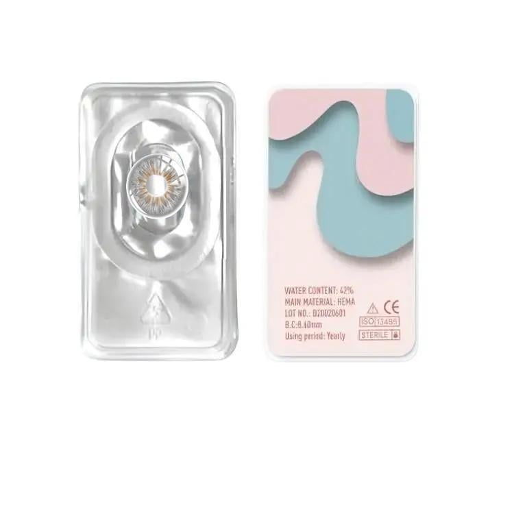 Контактные линзы цветные с контейнером 1 пара Wolf Grey