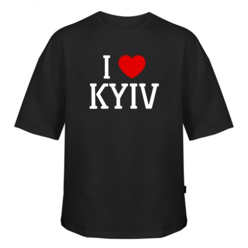 Футболка оверсайз FATLINE I love Kyiv L Черный (13191961-2-184113-L)
