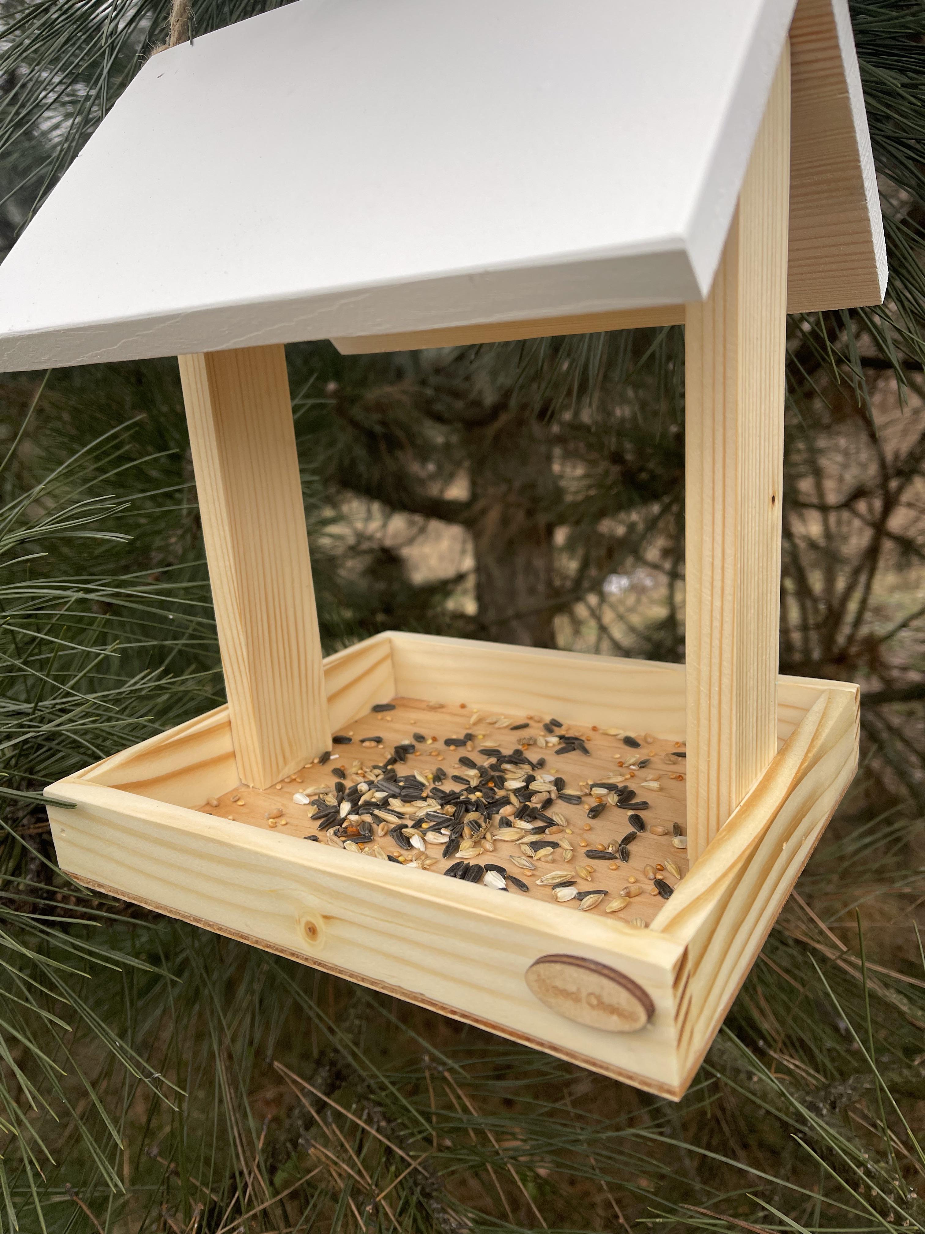 Кормушка для птиц подвесная 20х22х28 Белый (234) - фото 3