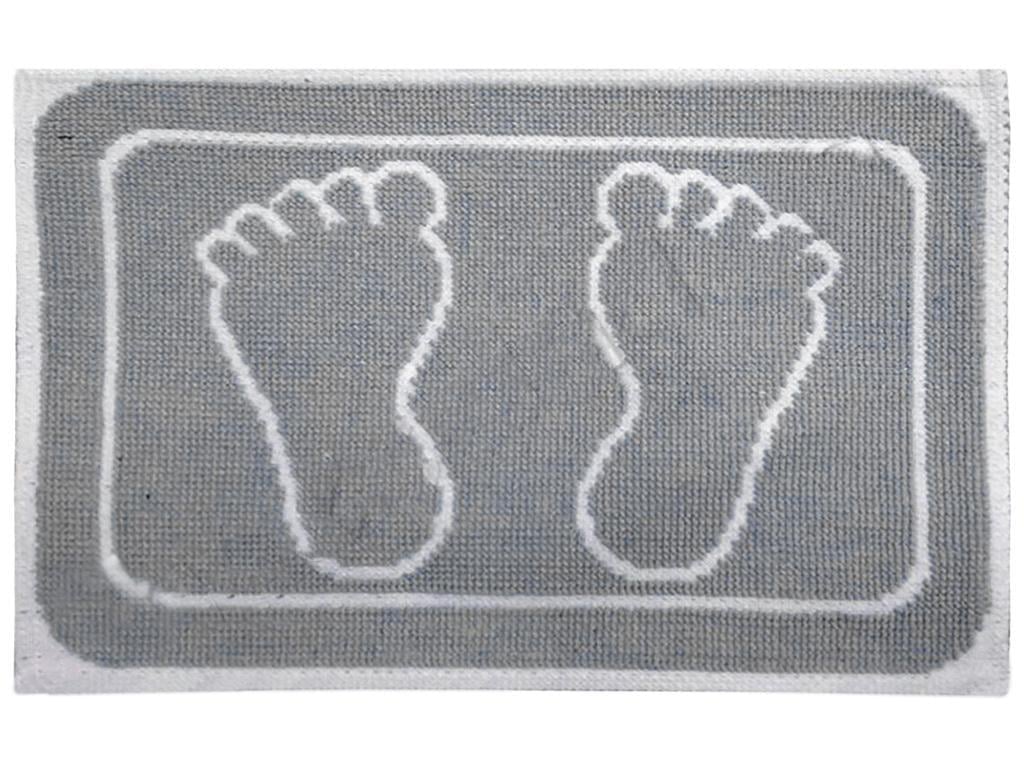 Килимок для ваної кімнати Besser KM-36600 протиковзкий з бавовни 40х60 см Сірий (150-84-36600.1)