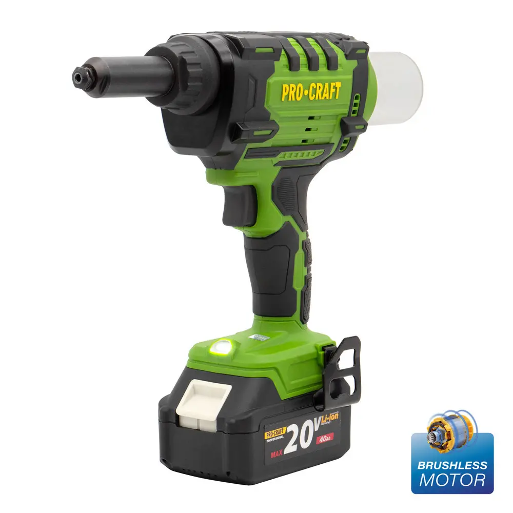 Заклепник акумуляторний ProCraft PRG-20 з 2 АКб та ЗП Кейс (030264)