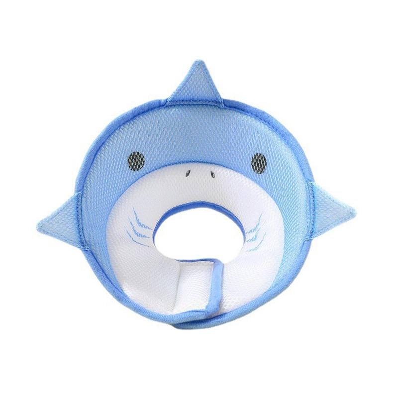Воротник-подушка для кошек Lesko DT-613 Shark послеоперационный мягкий S Blue (25713982)